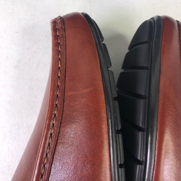 Anthony Veer Cleveland Driver Saddle Tan Leather Loafer Shoes Size 10